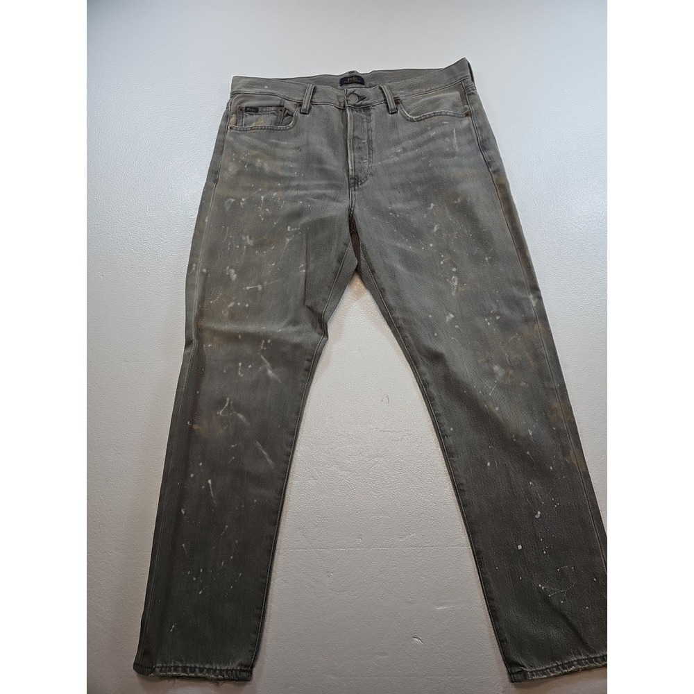 Polo Ralph Lauren Avery Boyfriend Jeans Women's Size 33x27  Gray Paint Splatter